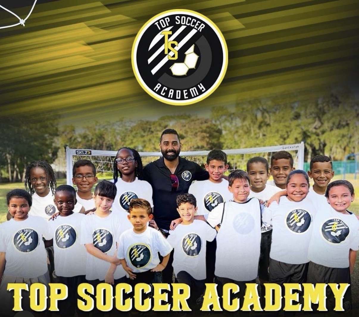 Top Sports Academy coaches and student athletes together on the field